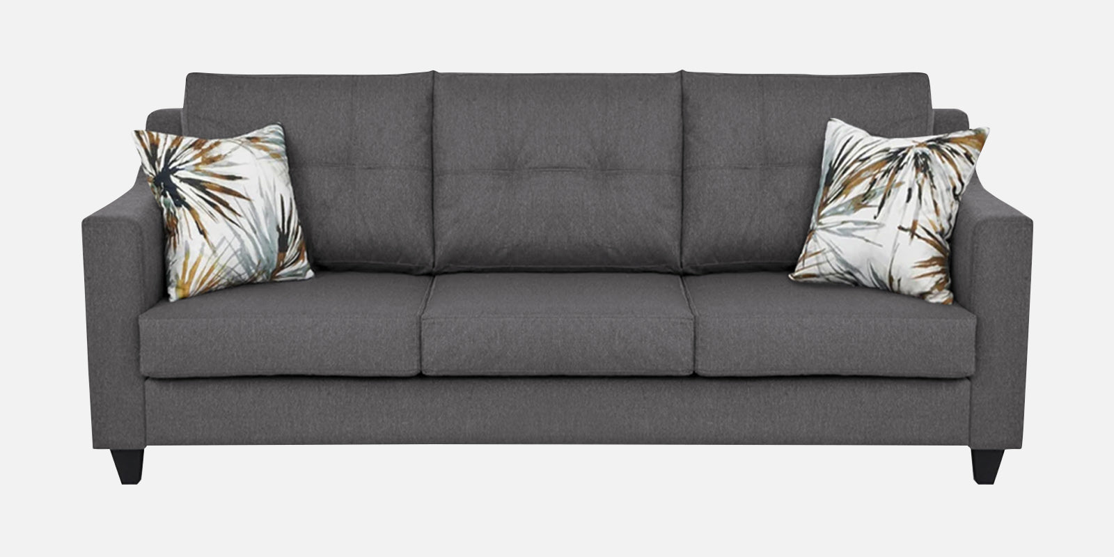 Welly Fabric 3 Seater Sofa In Sudo Grey Colour - Febonic Living