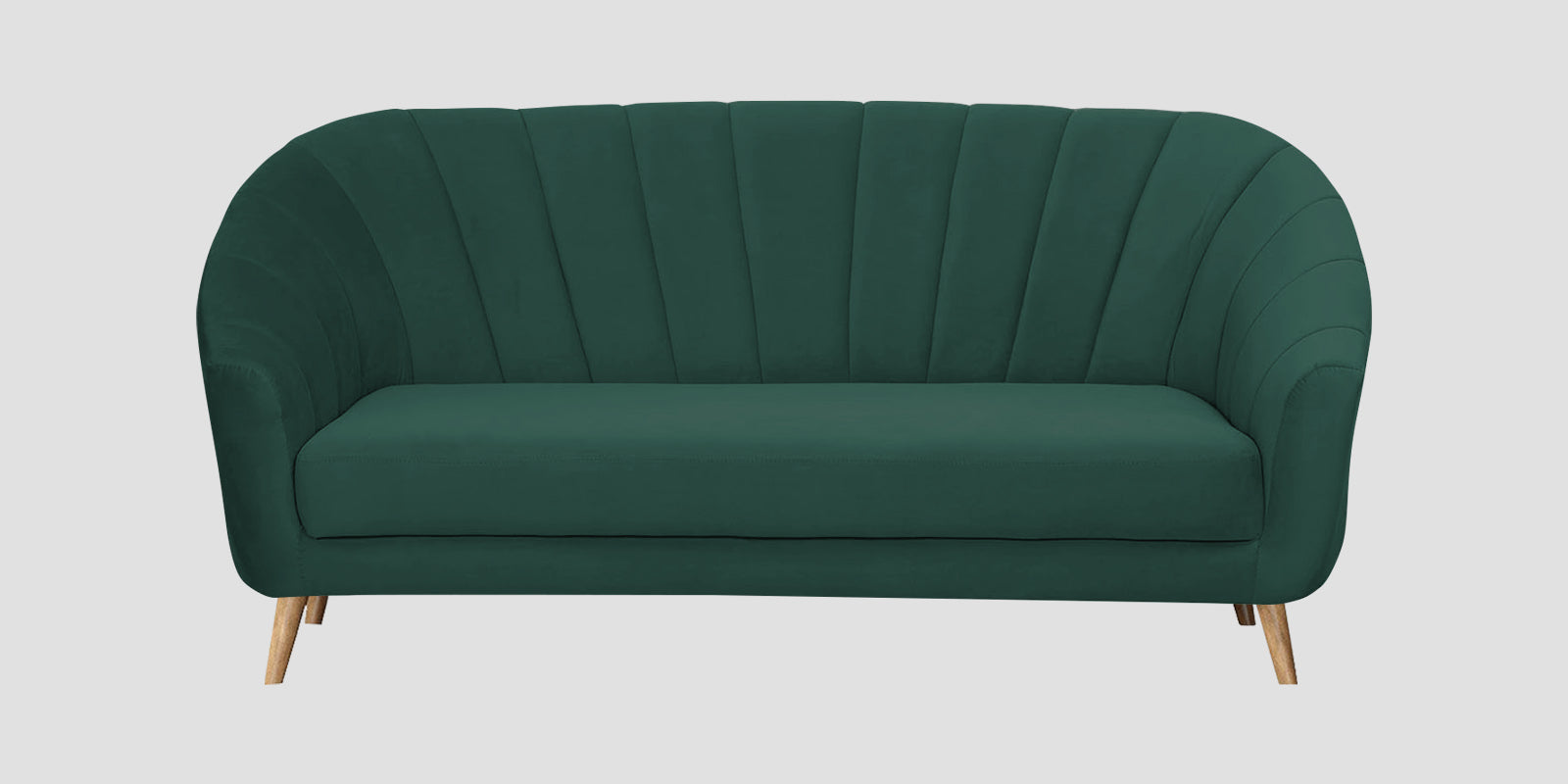 Kaylee Velvet 3 Seater Sofa In Amazon Green Colour - Febonic Living
