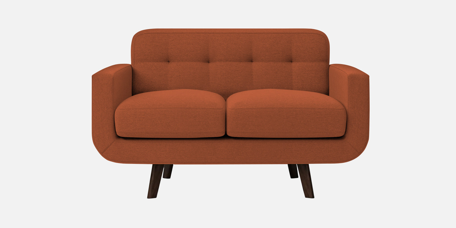 Marsela Fabric 2 Seater Sofa In Royal Orange Colour - Febonic Living