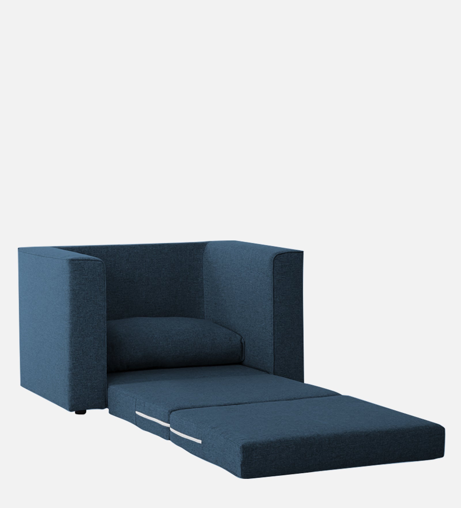 Kenia Fabric 1 Seater Foldable Sofa Cum Bed In Light Blue Colour - Febonic Living