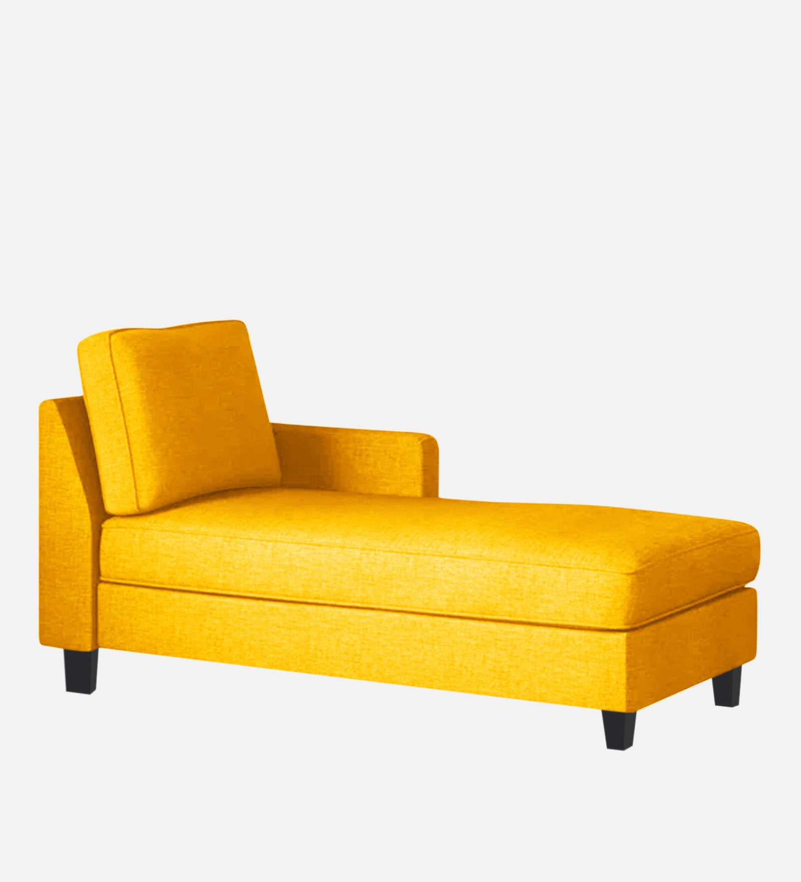 Harry Fabric RHS Chaise Lounger In Bold Yellow Colour - Febonic Living
