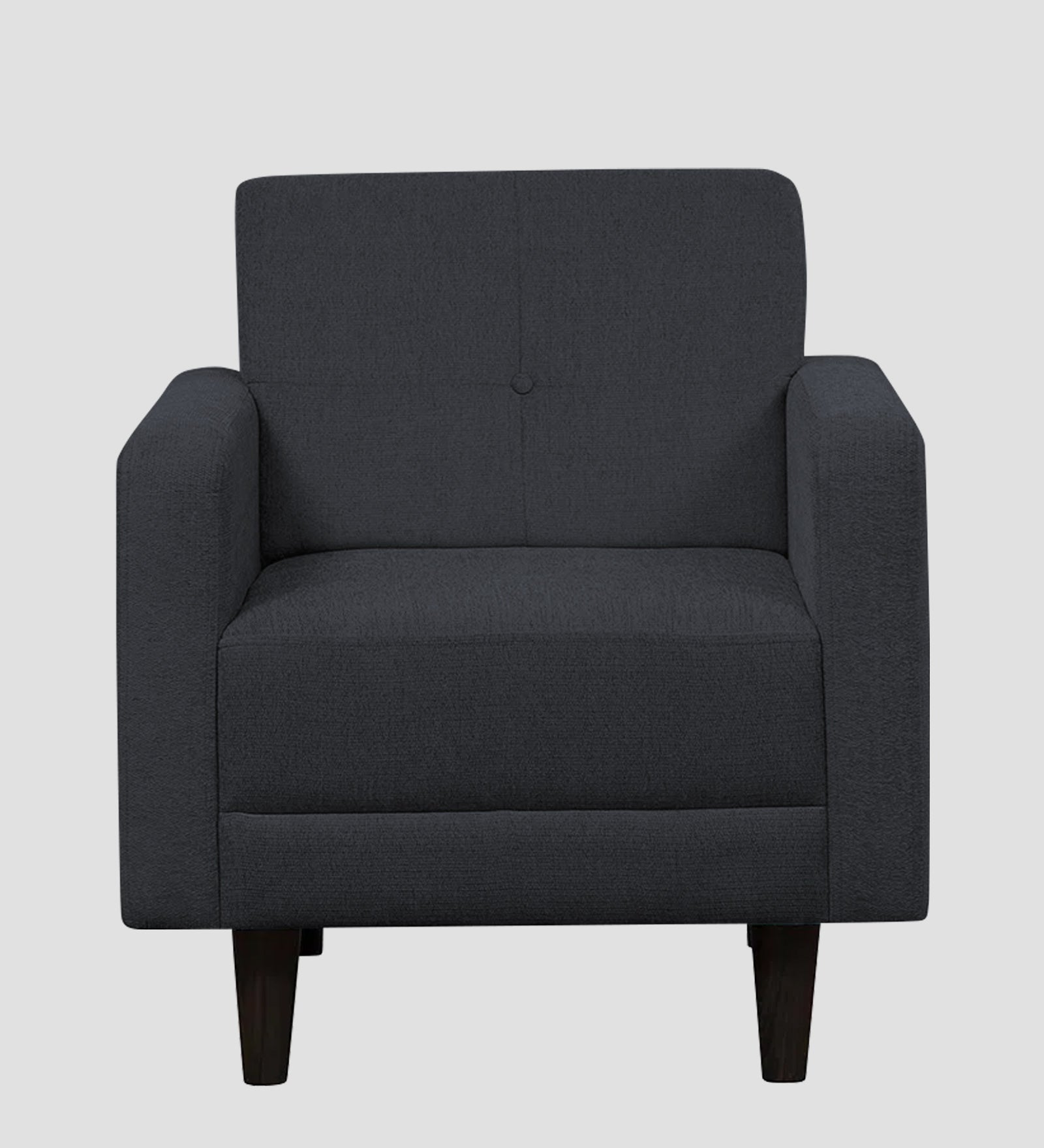 Noha Fabric 1 Seater Sofa In Charcoal Grey Colour - Febonic Living
