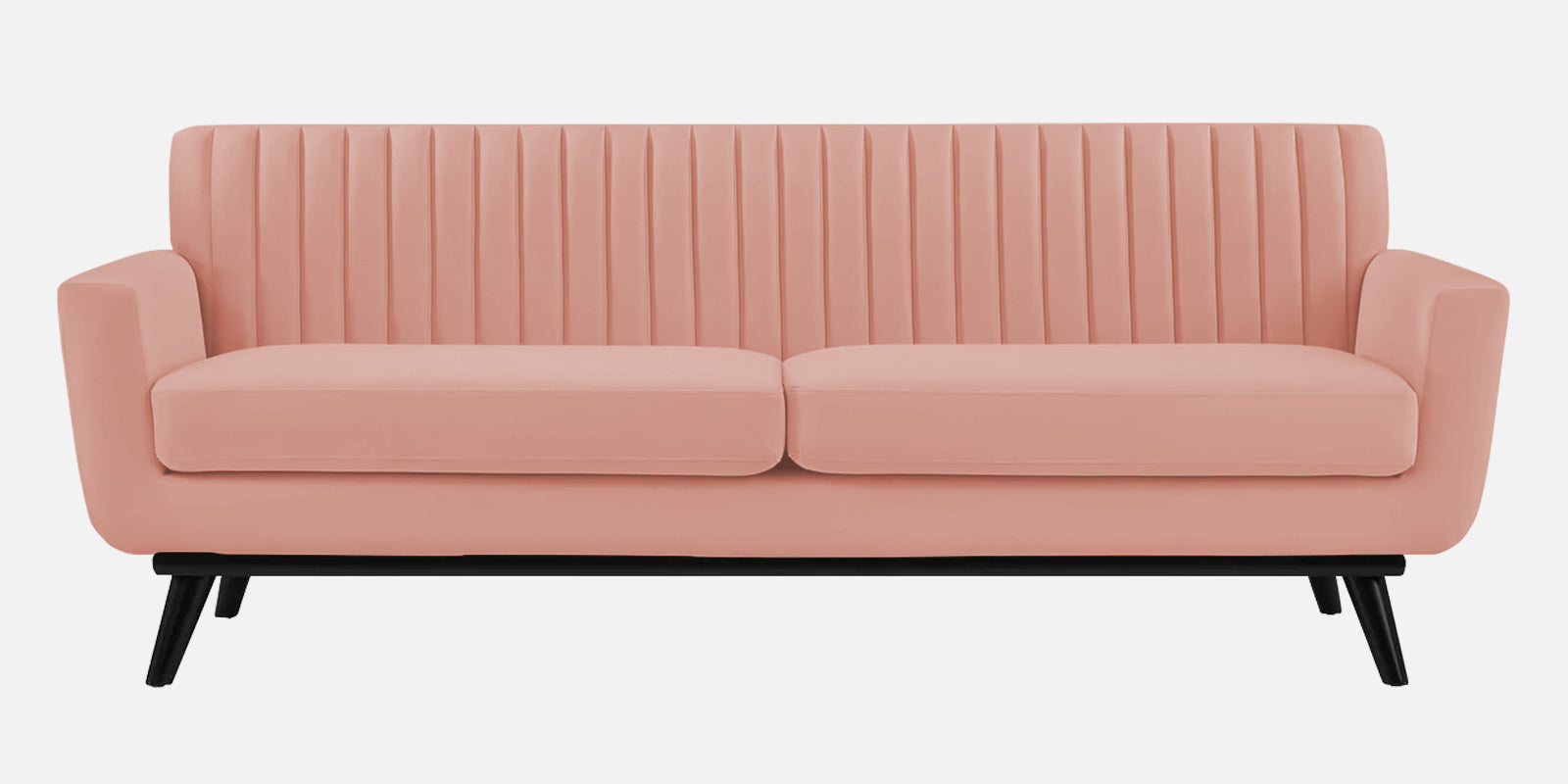 Tucker Velvet 3 Seater Sofa In Blush Pink Colour - Febonic Living
