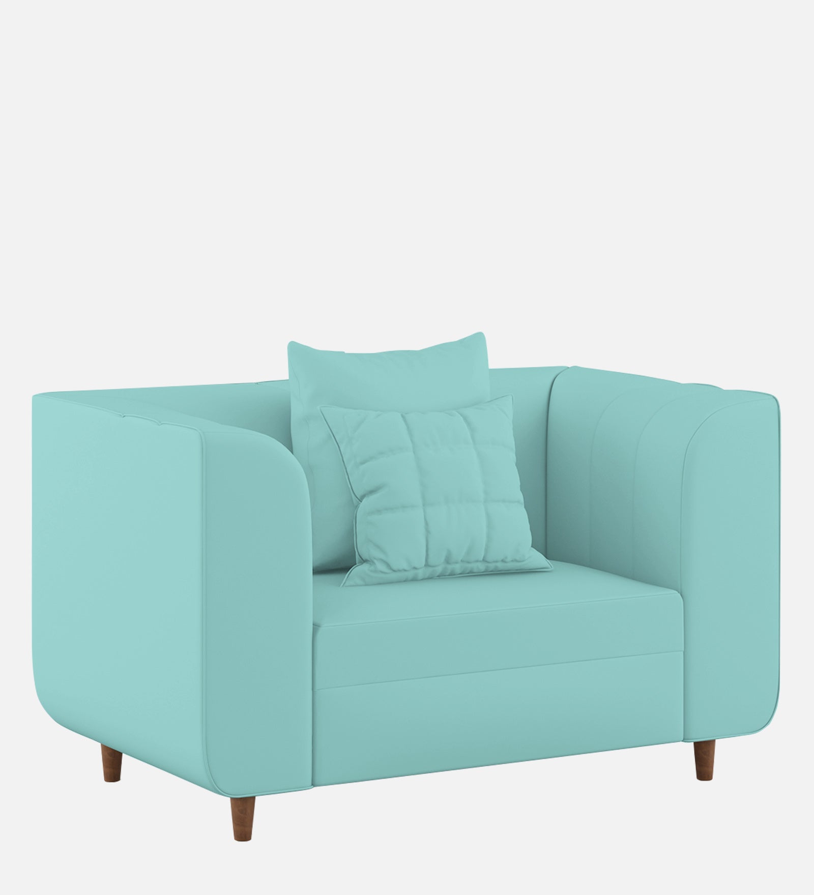 Sumo Velvet 1 Seater Sofa In Barmunda Aqua Colour - Febonic Living