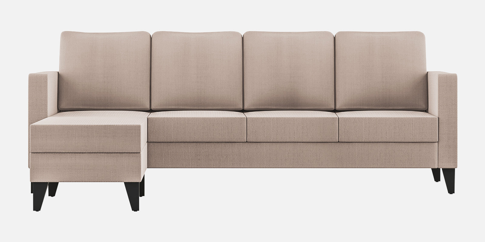 Nori Fabric RHS Sectional Sofa (3+Lounger) In Kadhi Beige Colour - Febonic Living