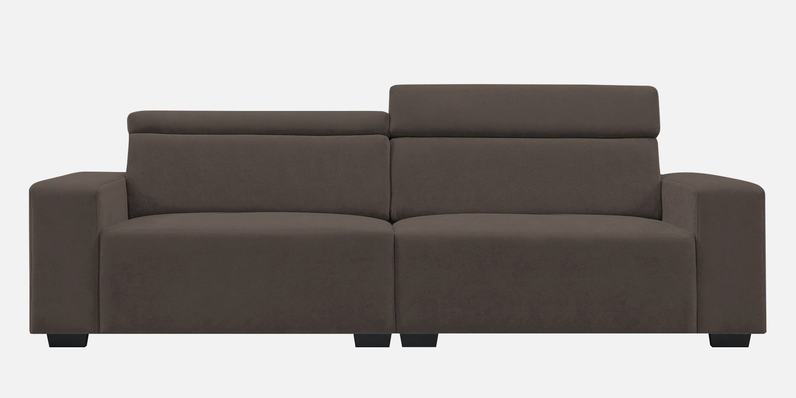Hiro Fabric 3 Seater Sofa In Lito Brown Colour - Febonic Living