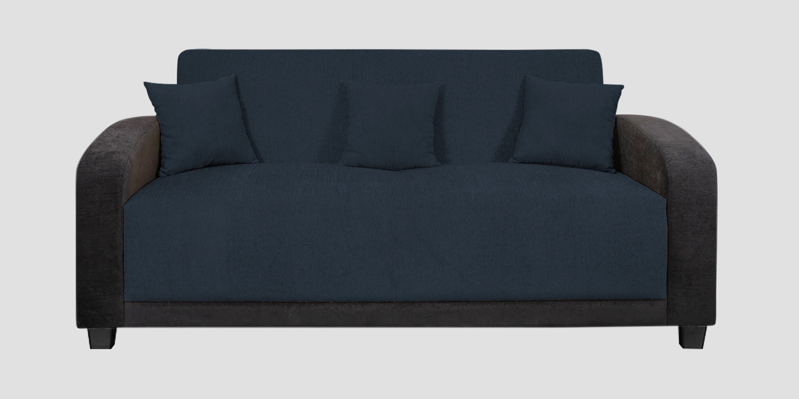 Alex Fabric 3 Seater Sofa In Denim Blue Colour
