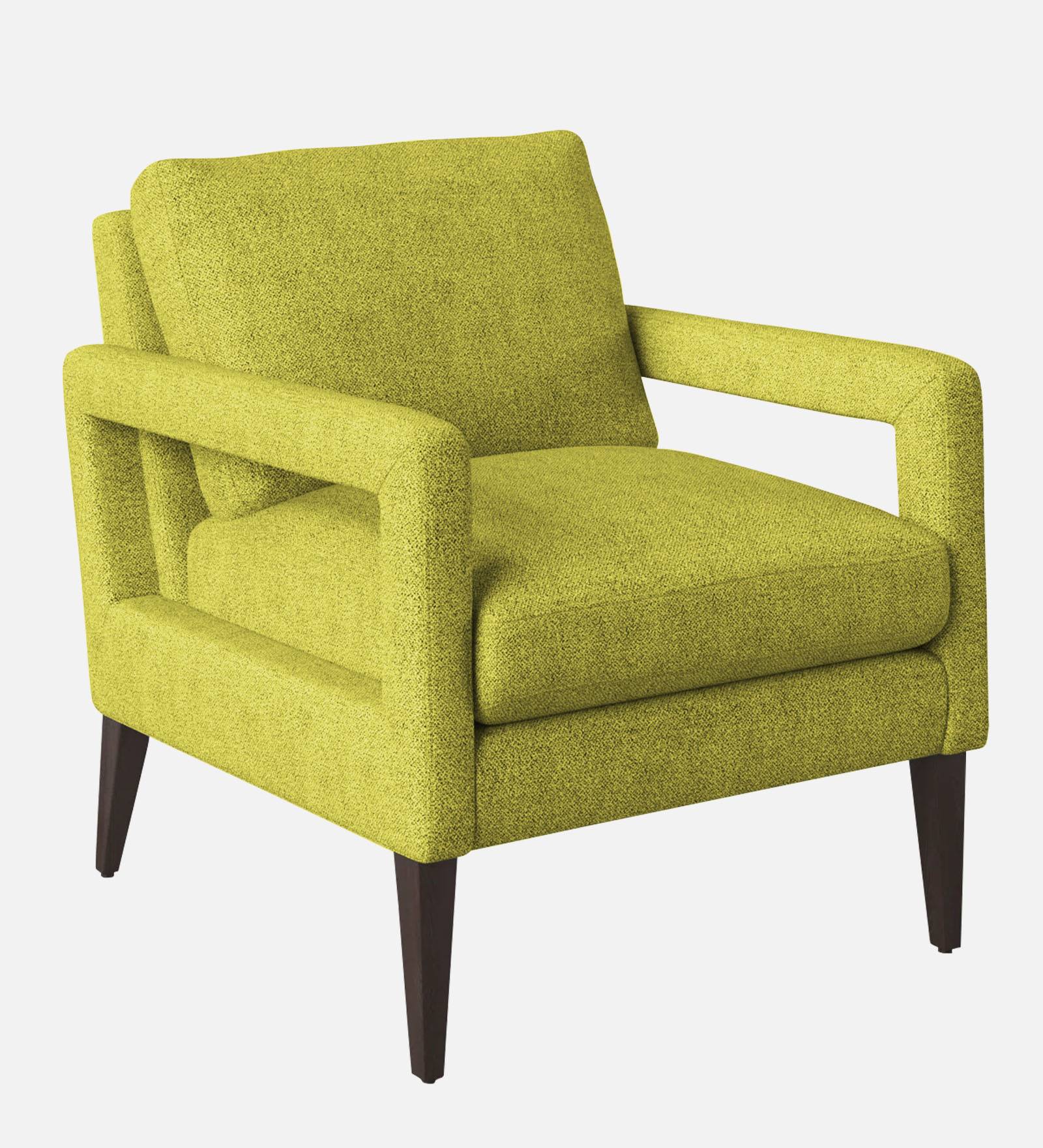 Olsen Fabric Arm Chair In Parrot Green Colour - Febonic Living