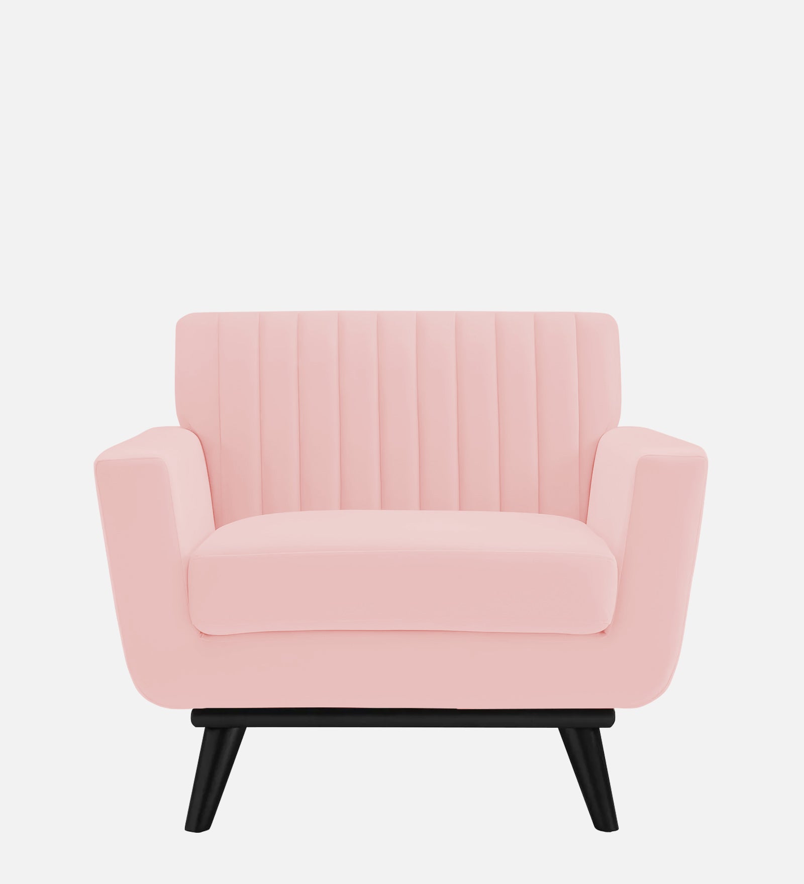 Tucker Velvet 1 Seater Sofa In Millennial Pink Colour - Febonic Living