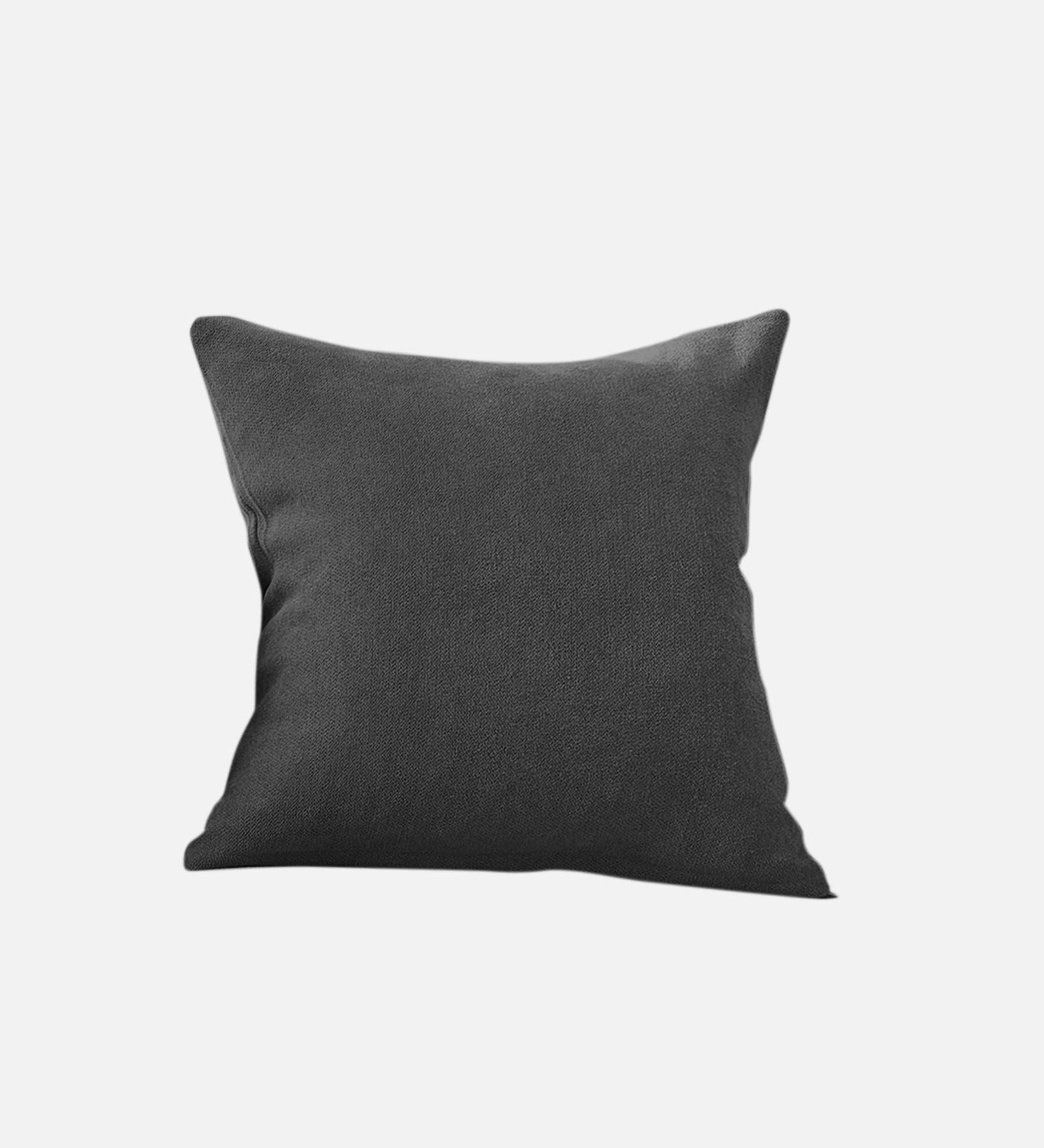 Kaya Fabric (20x20in) Sofa Pillows In Charcoal Grey Colour (Pack of 2) - Febonic Living