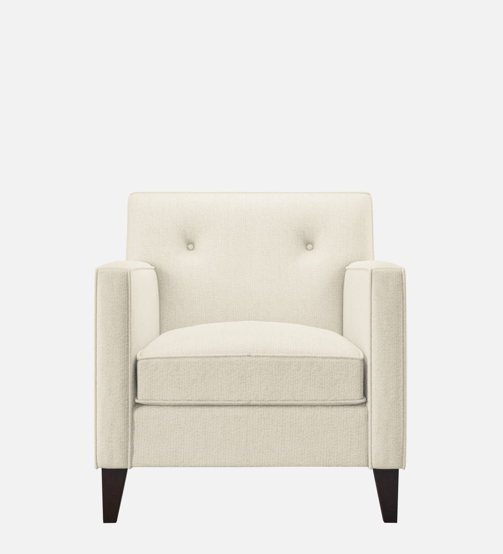 Miller Fabric 1 Seater Sofa In Ivory Cream Colour - Febonic Living