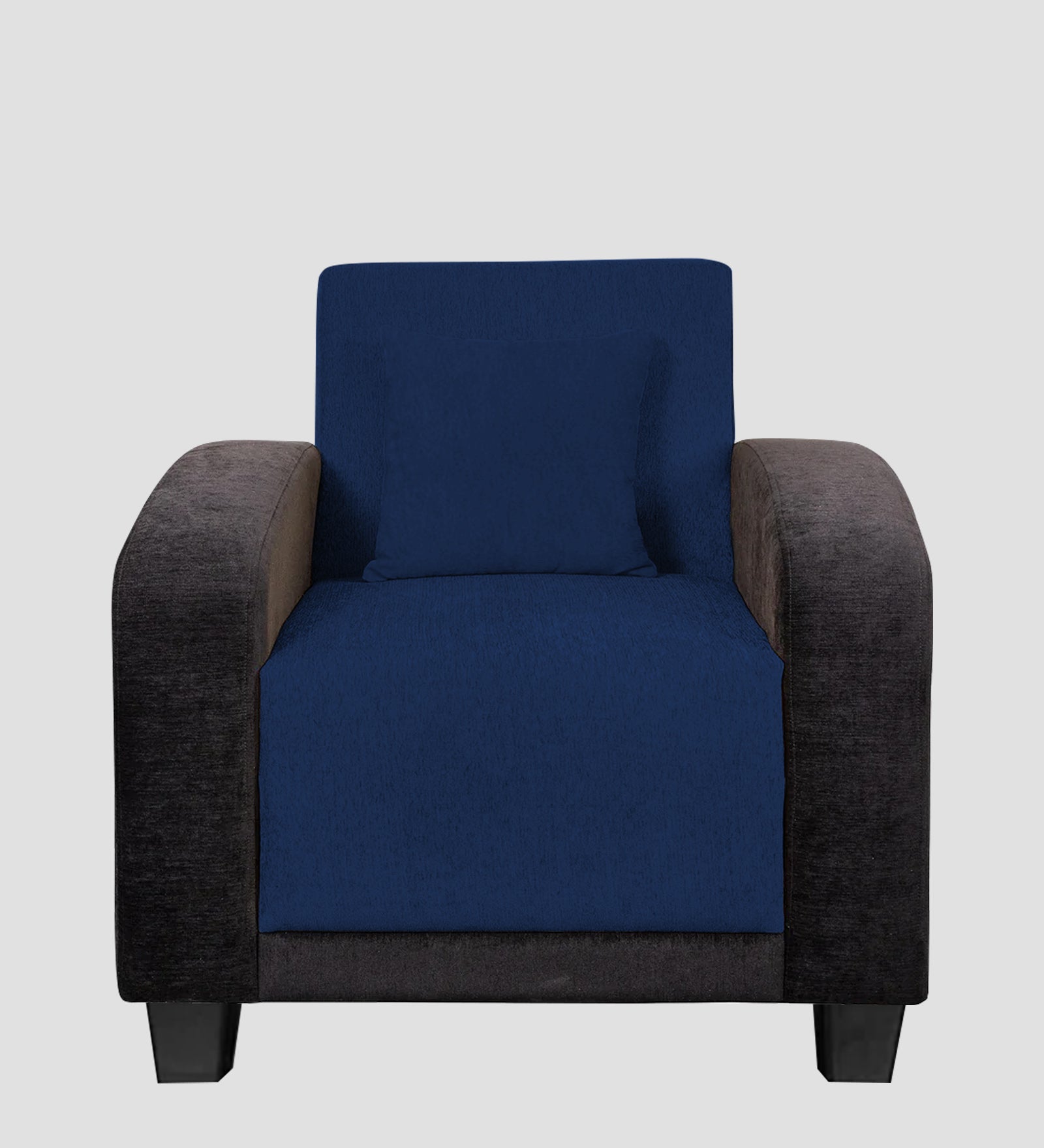 Alex Fabric 1 Seater Sofa In Royal Blue Colour - Febonic Living