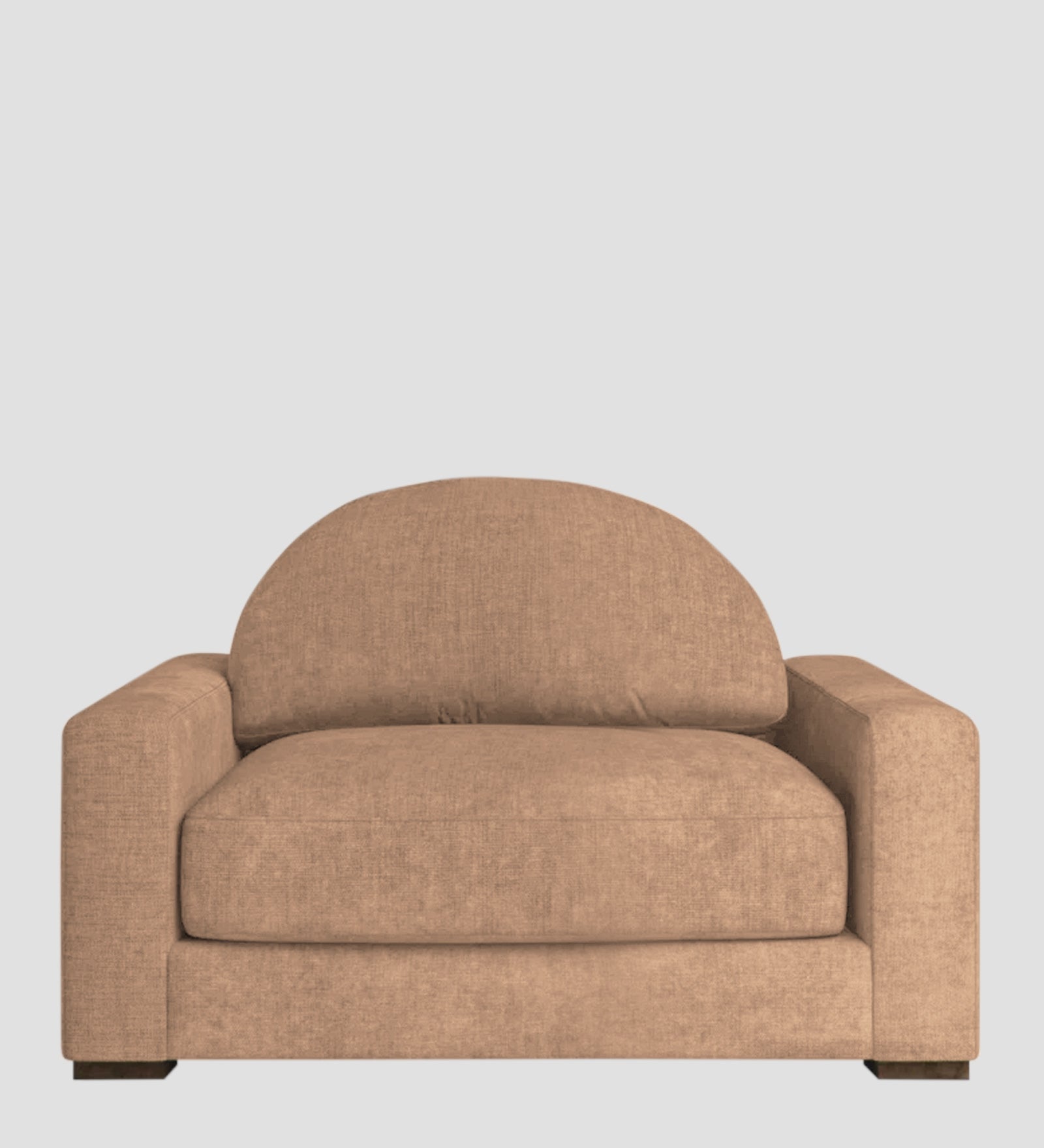 Dara Fabric 1 Seater Sofa In Cosmic Beige Colour - Febonic Living