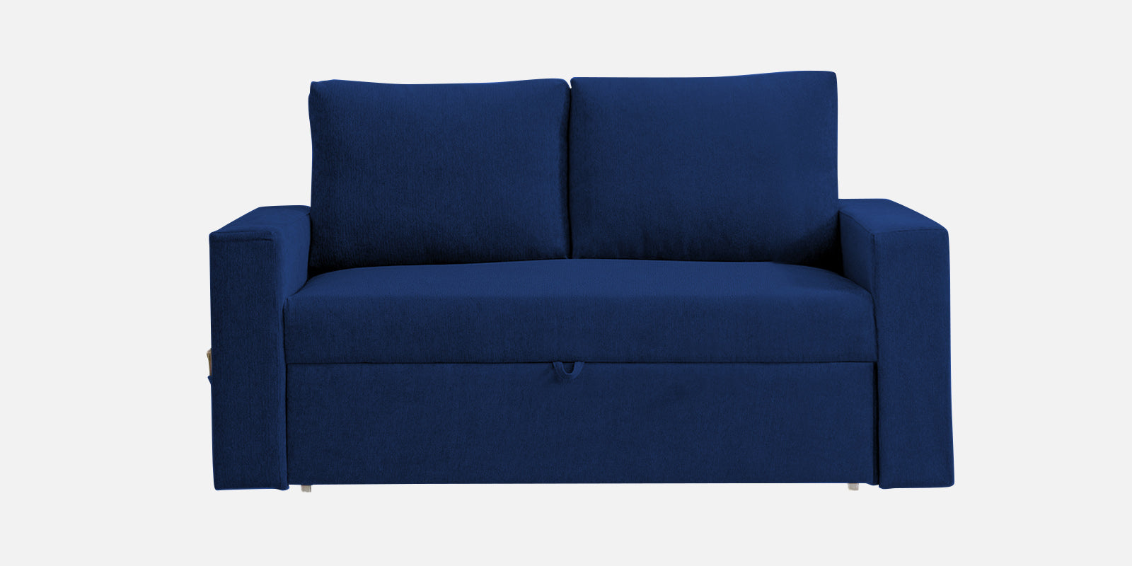 Kara Fabric 2 Seater Pull Out Sofa Cum Bed In Royal Blue Colour - Febonic Living