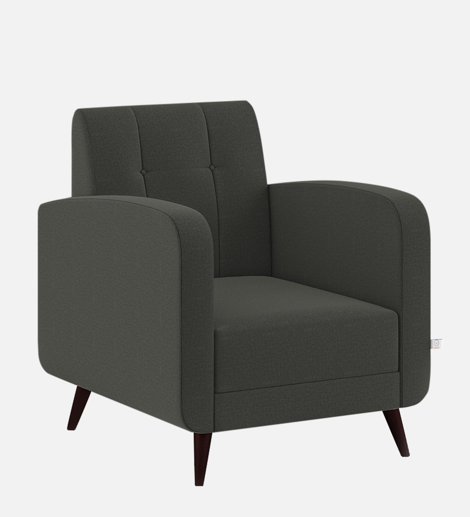 Wiki Velvet 1 Seater Sofa In Hory Grey Colour - Febonic Living