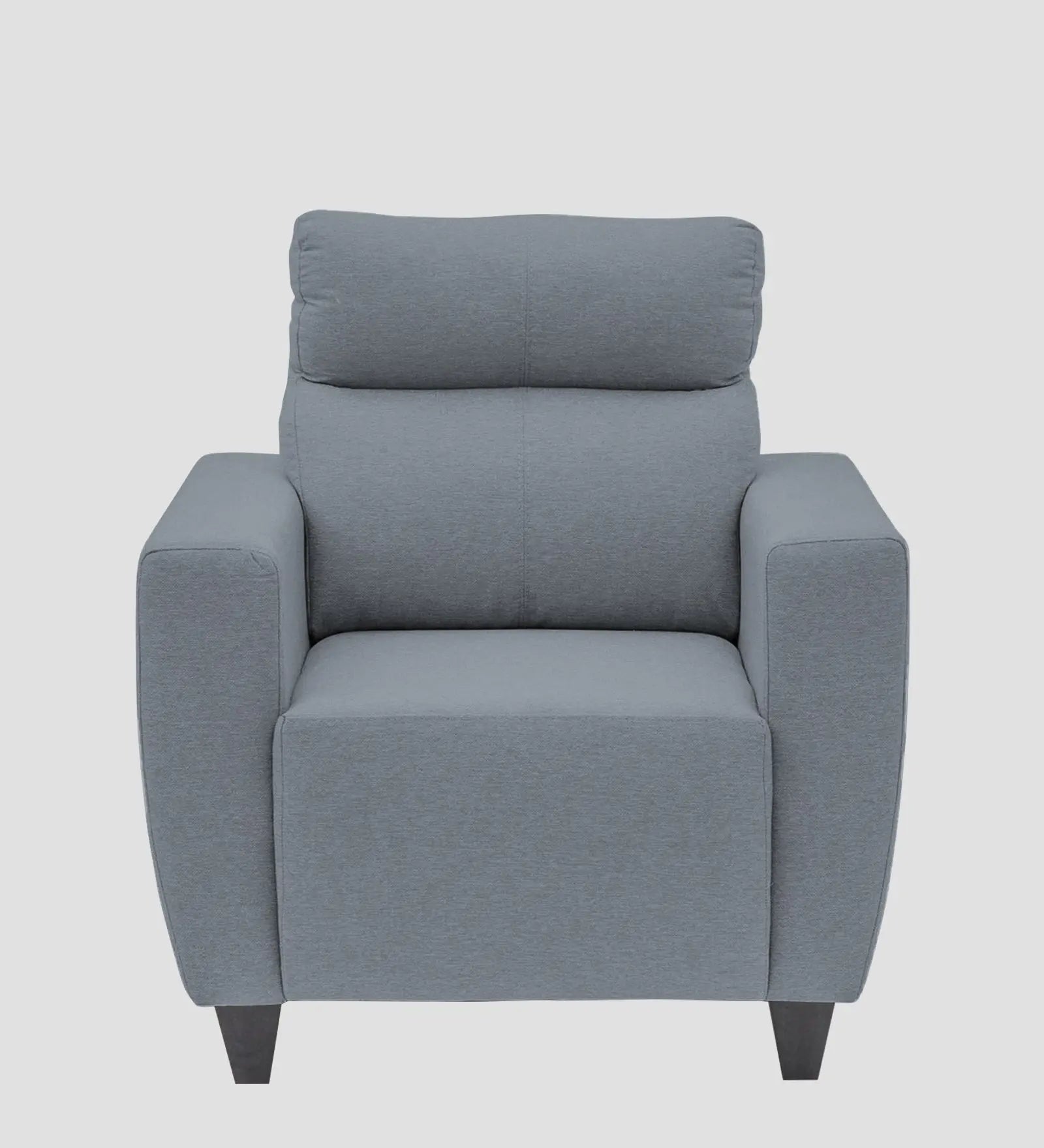 Burban Fabric 1 Seater Sofa In Winter Grey Colour Febonic Living