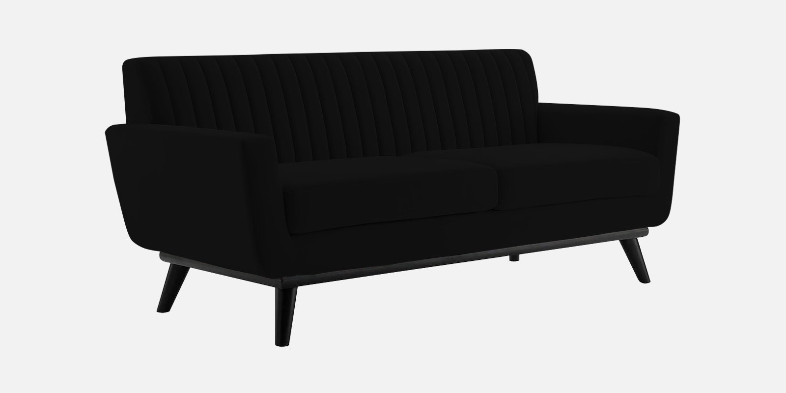 Tucker Velvet 2 Seater Sofa In Adam Black Colour - Febonic Living
