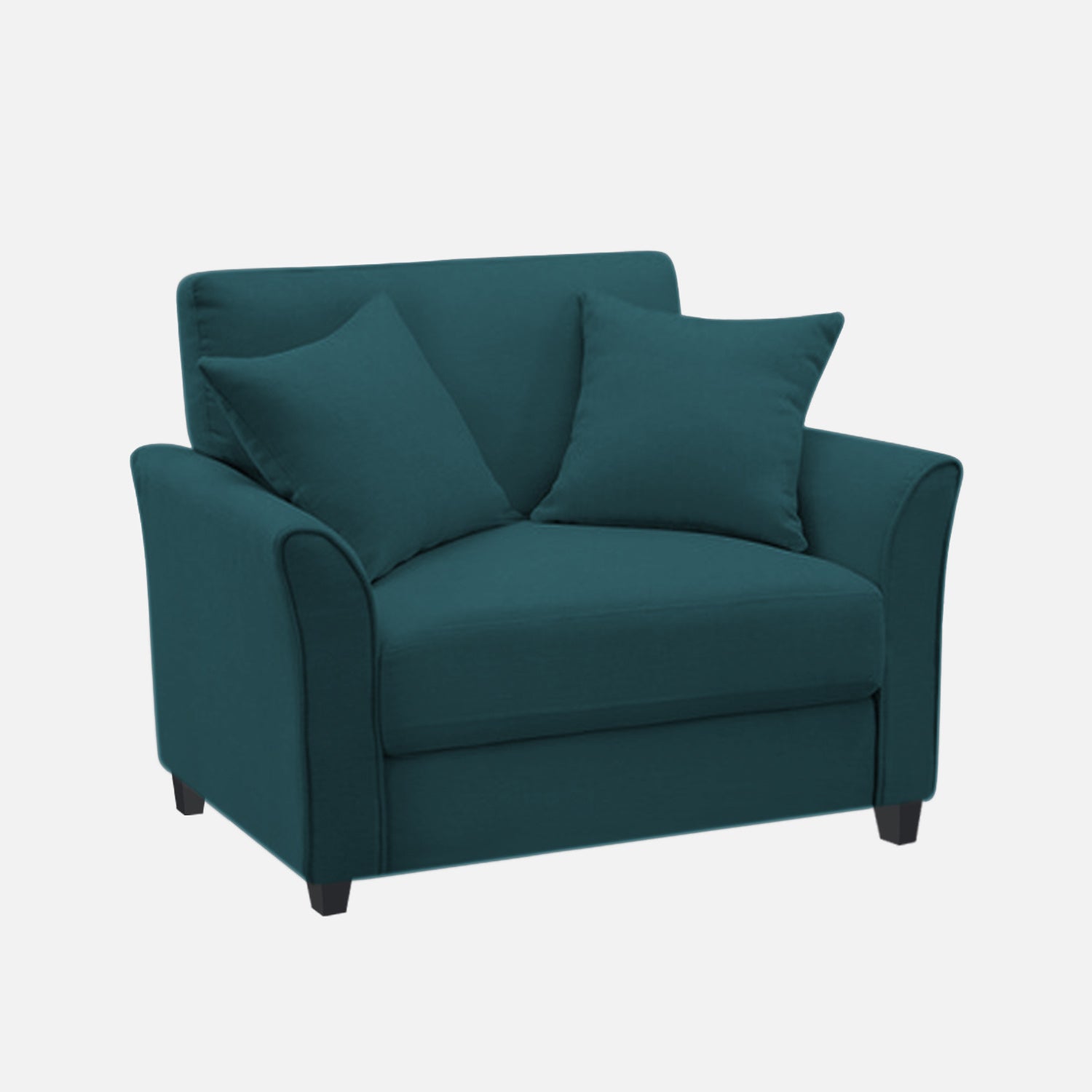 Daroo Velvet 1 Seater Sofa In Arabian Green Colour - Febonic Living