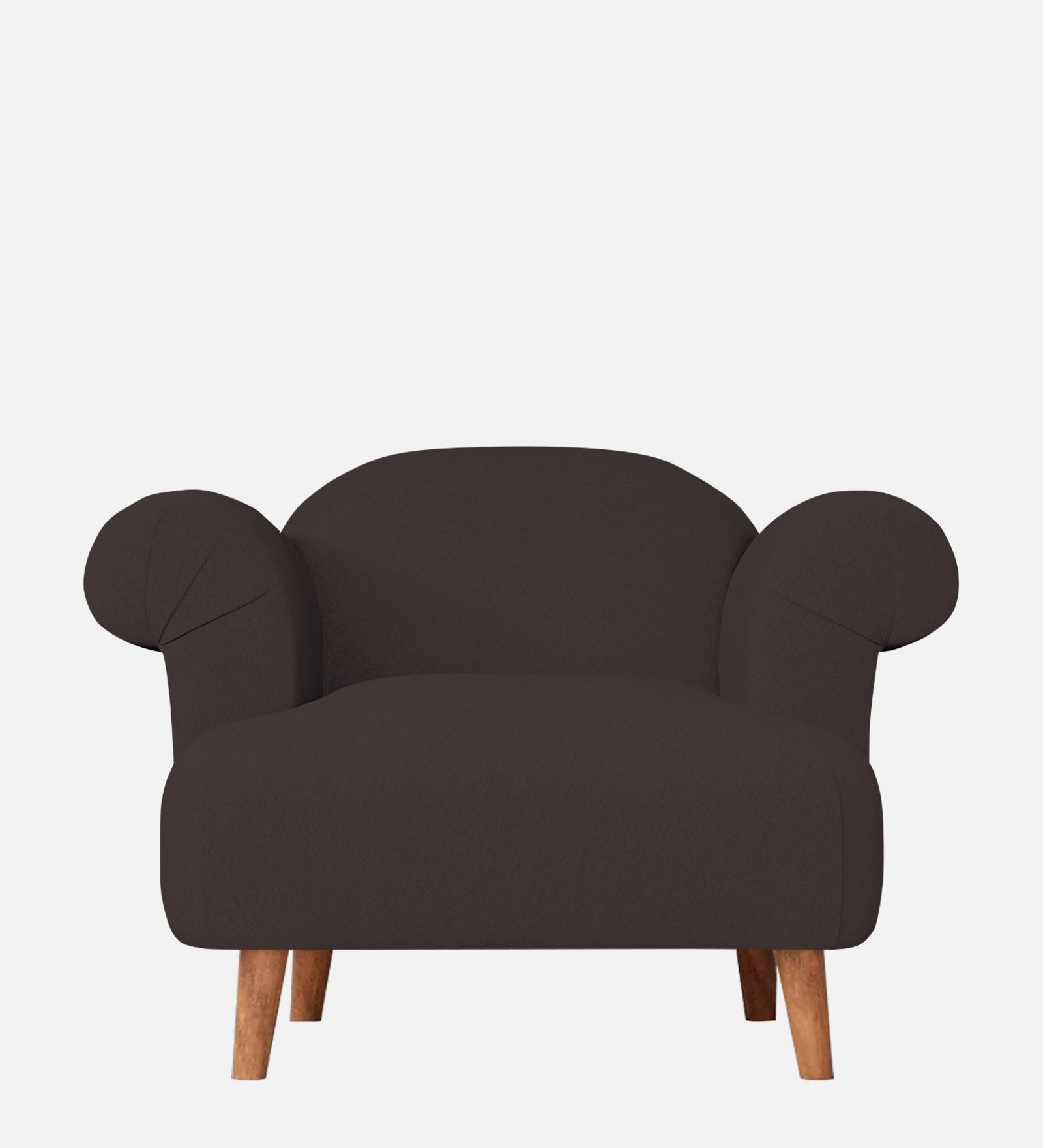 Barber Fabric 1 Seater Sofa In Pebble Brown Colour - Febonic Living