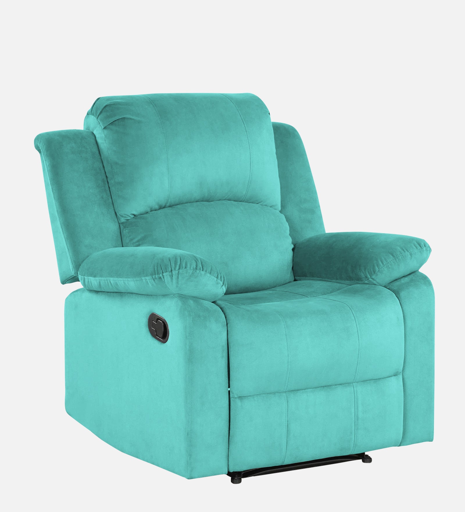Henry Fabric 1 Seater Manual Recliner In Aqua Blue Colour - Febonic Living