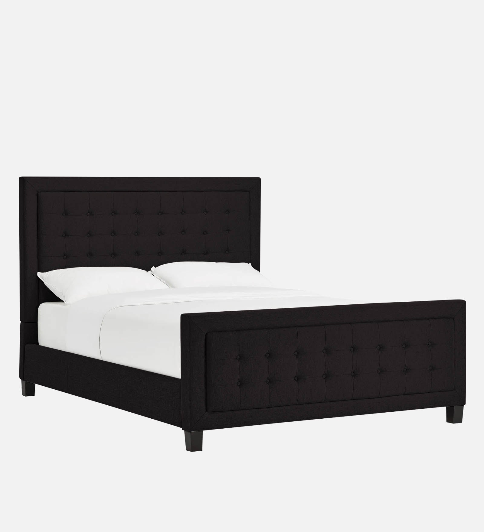 Kaster Fabric Upholstered Queen Size Bed In Cara Brown Colour - Febonic Living