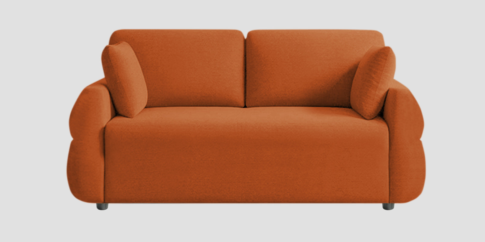 Jack Fabric 2 Seater Sofa In Vivid Orange Colour - Febonic Living