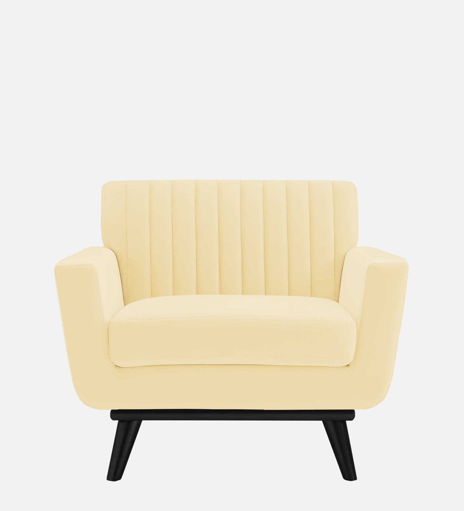 Tucker Velvet 1 Seater Sofa In Sandy Beige Colour - Febonic Living