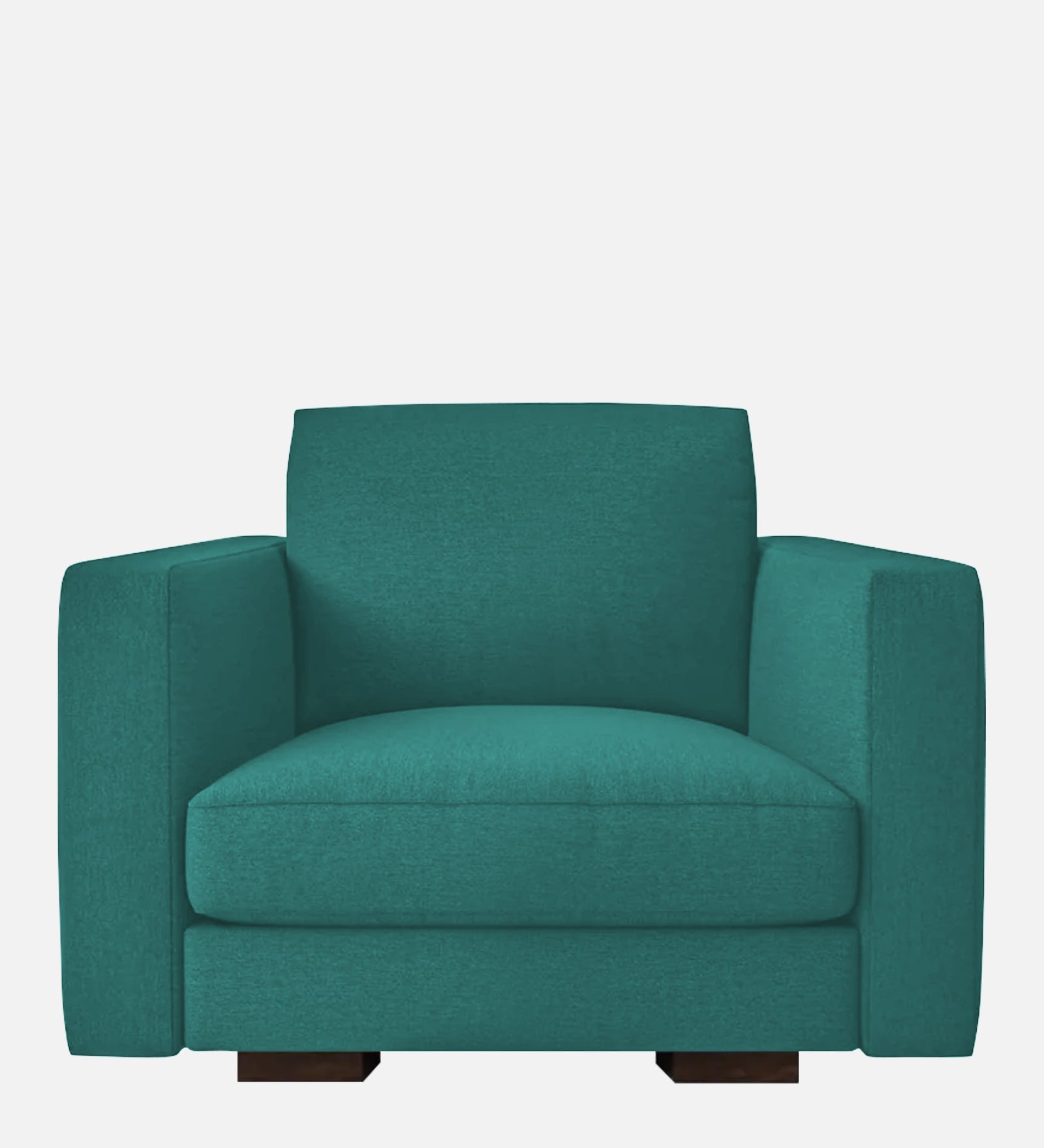 Messy Fabric 1 Seater Sofa In Sea Green Colour - Febonic Living