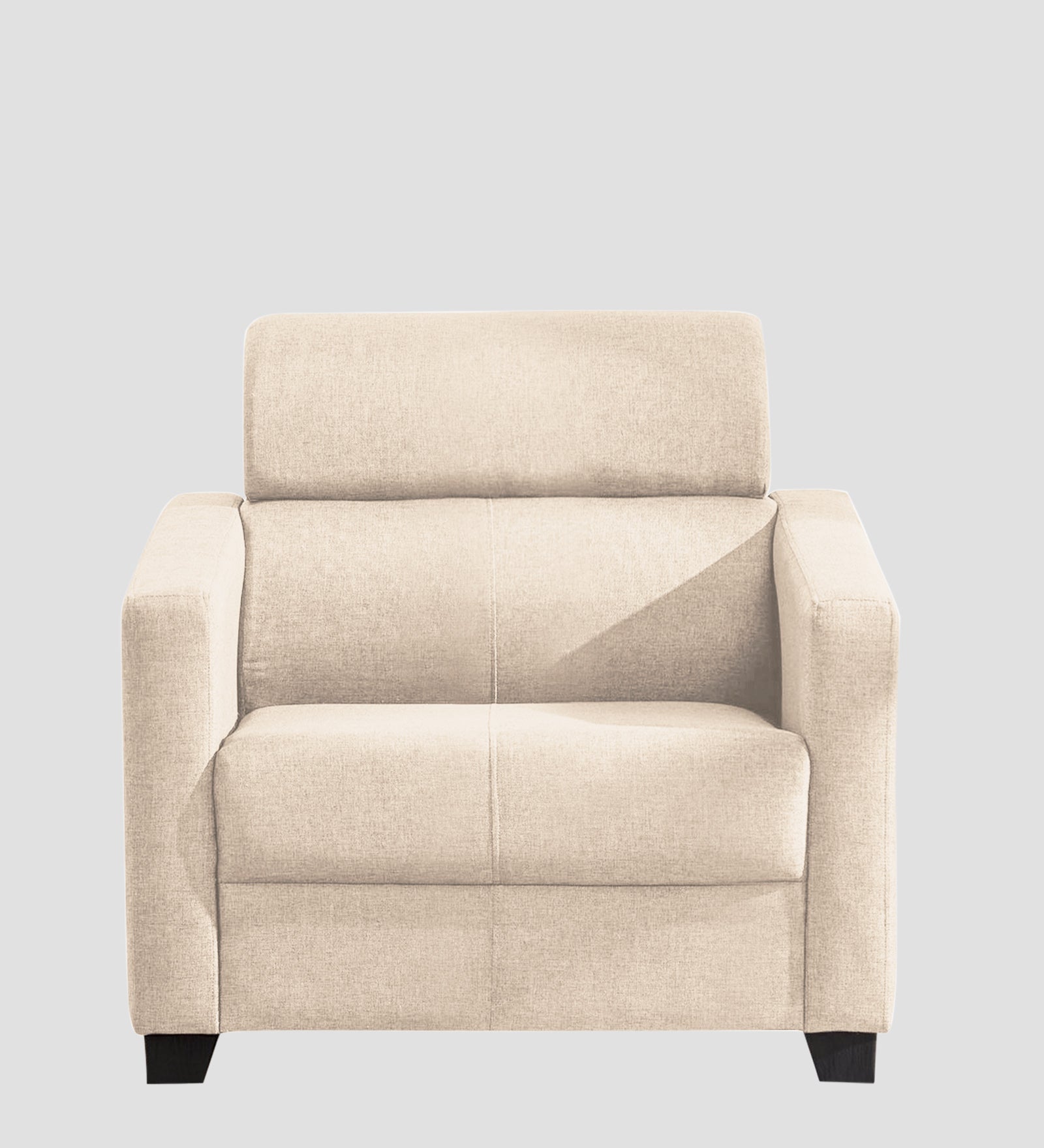 Devo Fabric 1 Seater Sofa In Woom Beige Colour - Febonic Living