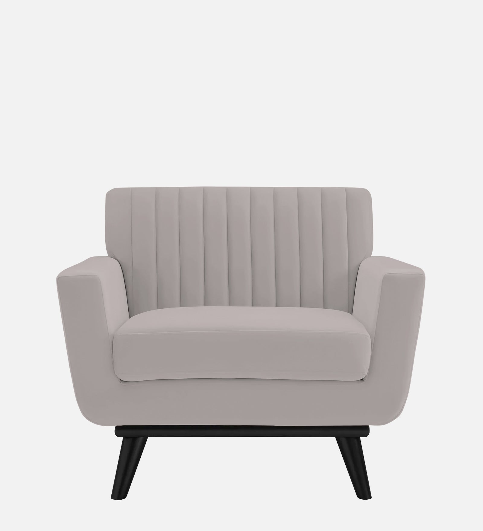 Tucker Velvet 1 Seater Sofa In Pearl Grey Colour - Febonic Living