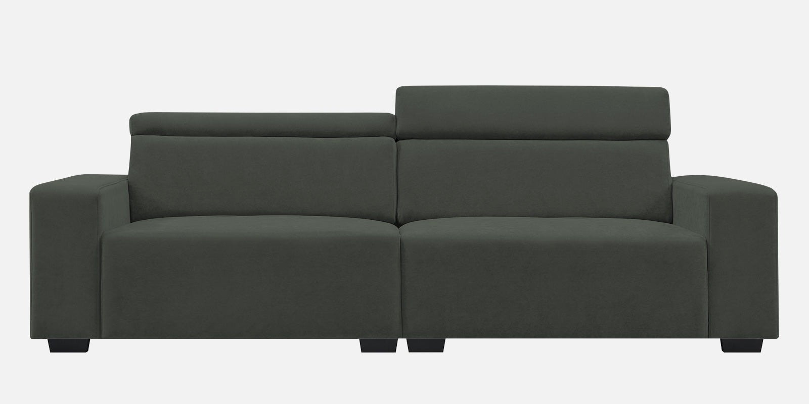 Hiro Fabric 3 Seater Sofa In I-Land Green Colour - Febonic Living