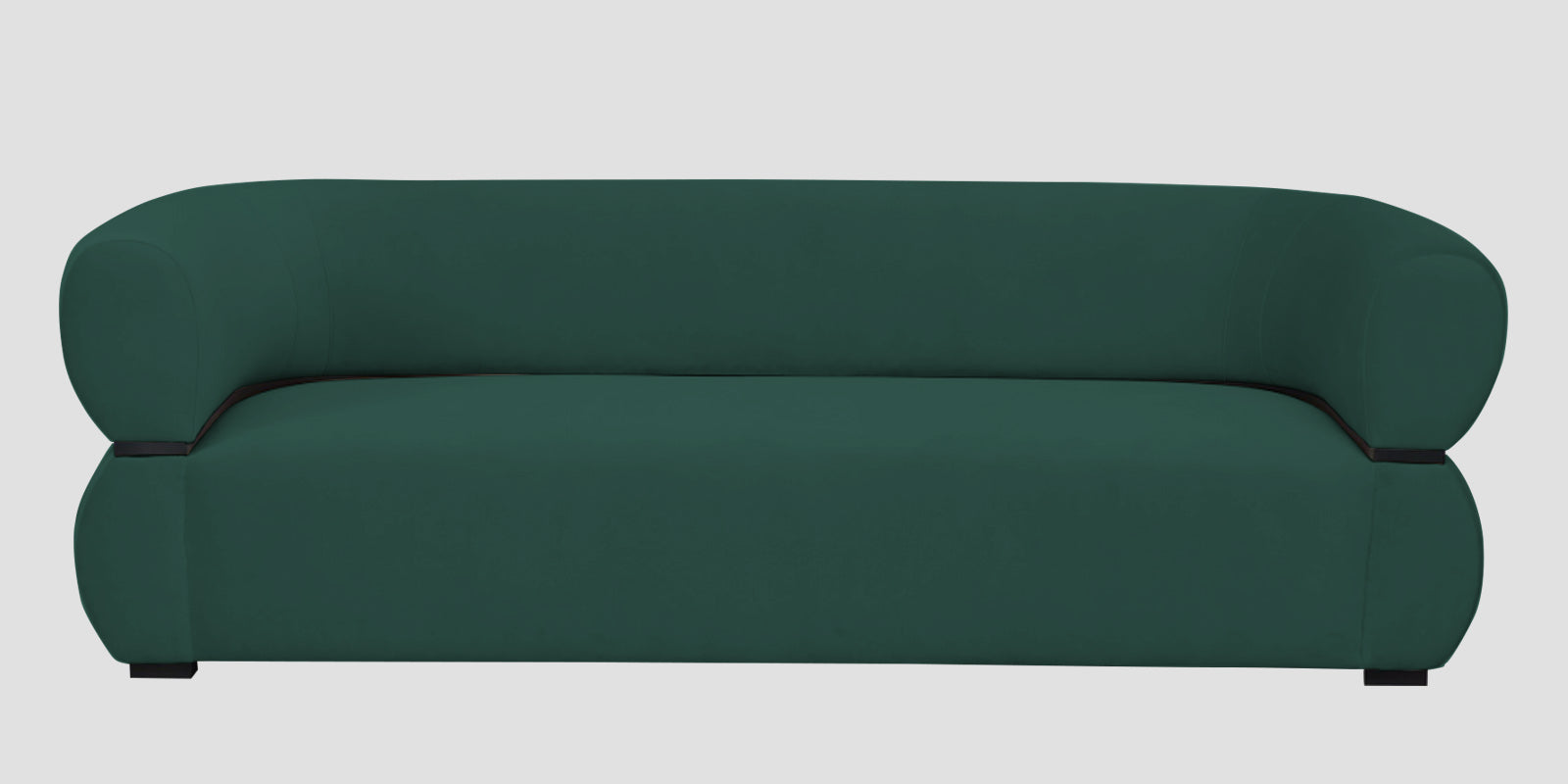 Kula Velvet 3 Seater Sofa In Amazon Green Colour - Febonic Living