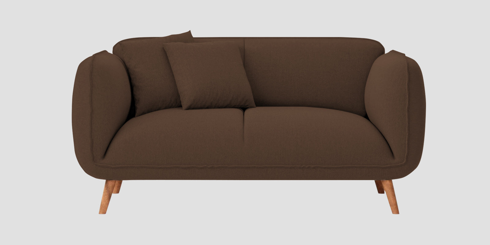 Zia Fabric 2 Seater Sofa In Ash Brown Colour - Febonic Living