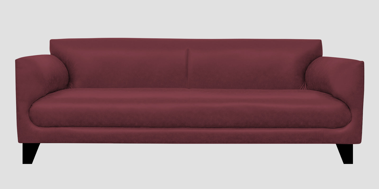 Convi Leatherette 3 Seater Sofa In Burgundy Maroon Colour - Febonic Living