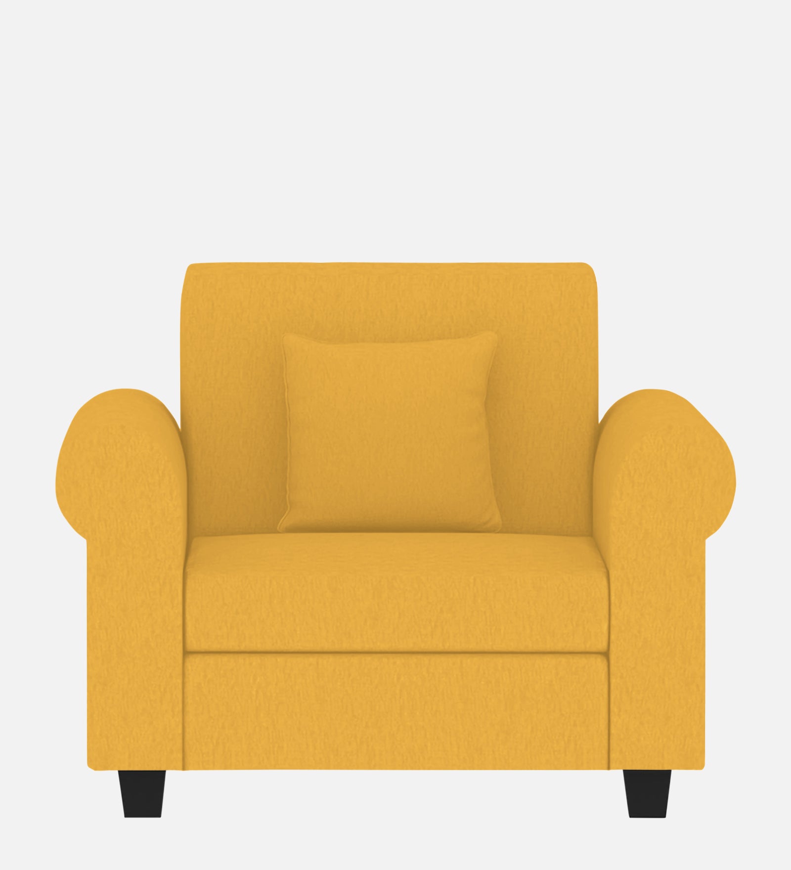 Derado Fabric 1 Seater Sofa In Bold Yellow Colour - Febonic Living