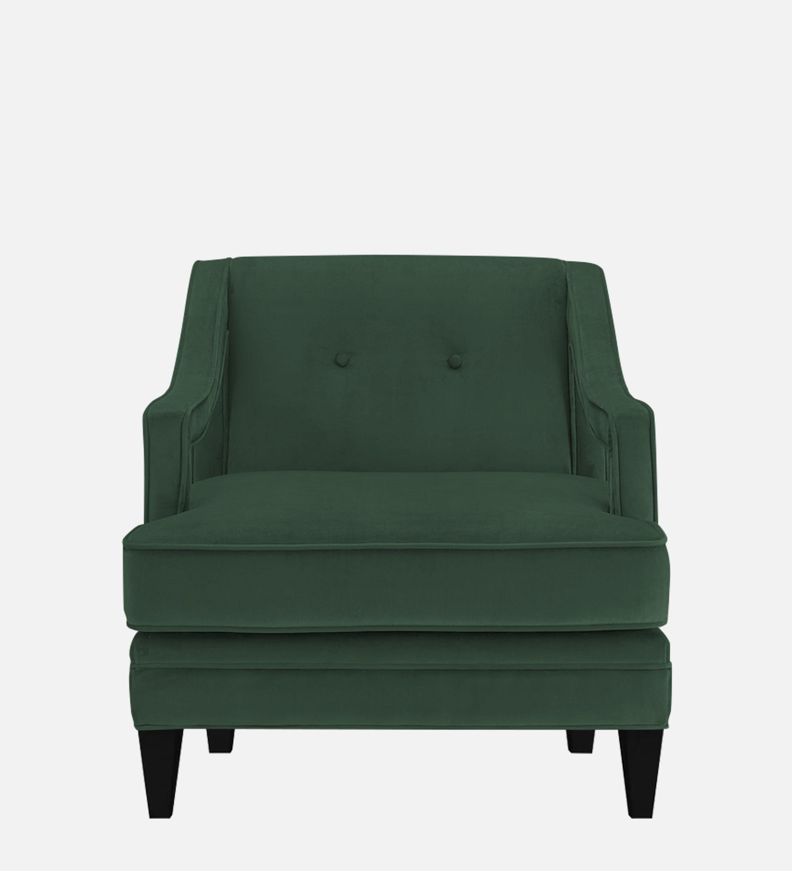 Daffy Velvet 1 Seater Sofa In Amazon Green Colour - Febonic Living