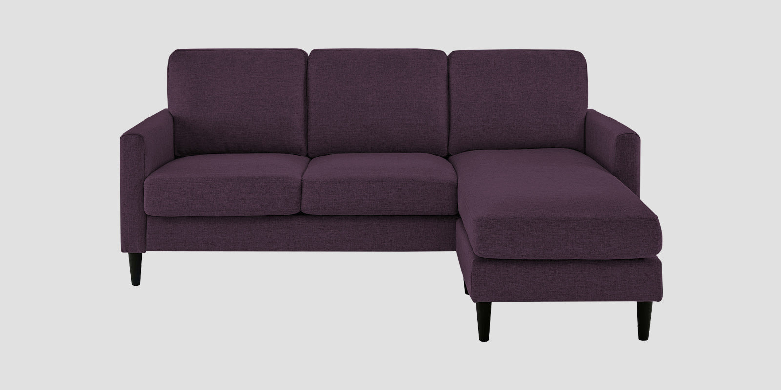 Romie Fabric LHS Sectional Sofa (2+Lounger) In Greek Purple Colour - Febonic Living