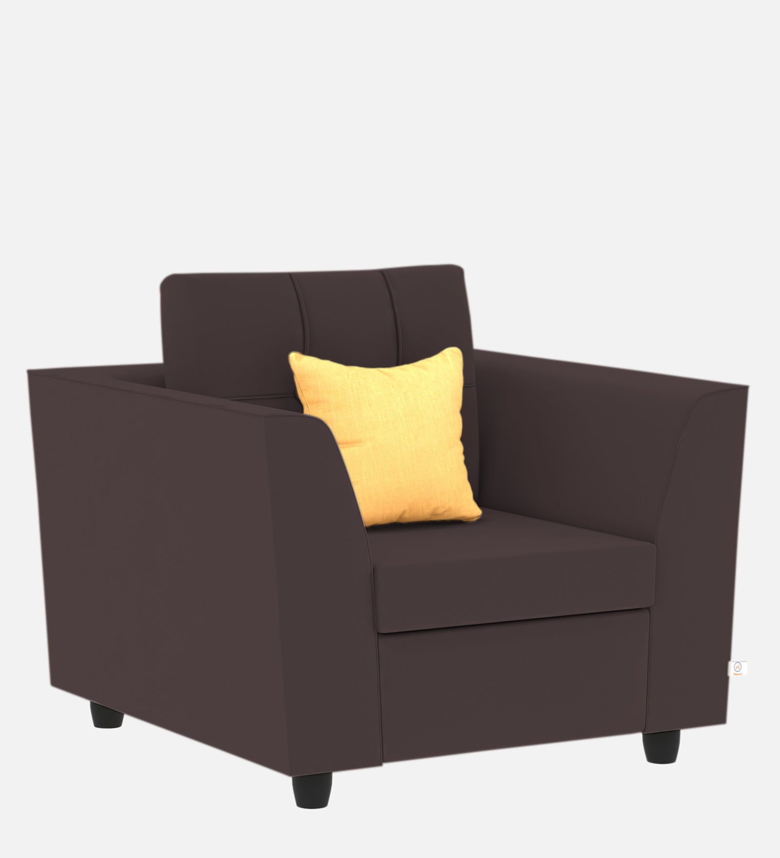 Nestin Velvet 1 Seater Sofa In Mocha Brown Colour - Febonic Living
