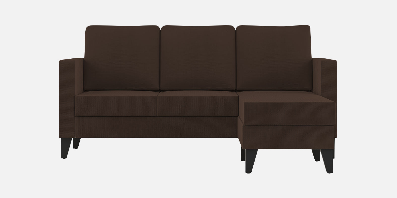 Nori Fabric LHS Sectional Sofa (2+Lounger) In Cidar Brown Colour - Febonic Living