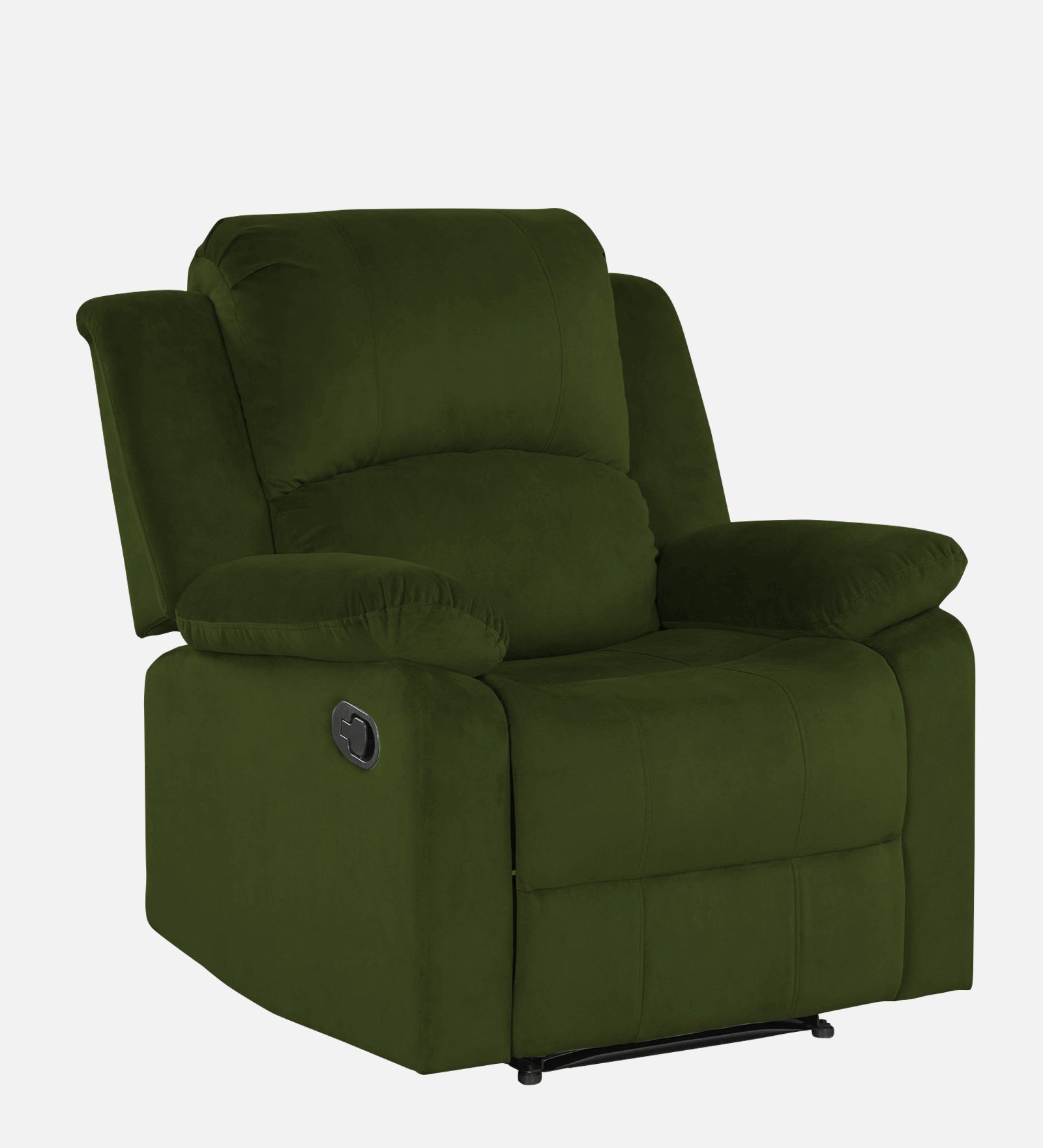 Henry Fabric 1 Seater Manual Recliner In Olive Green Colour - Febonic Living