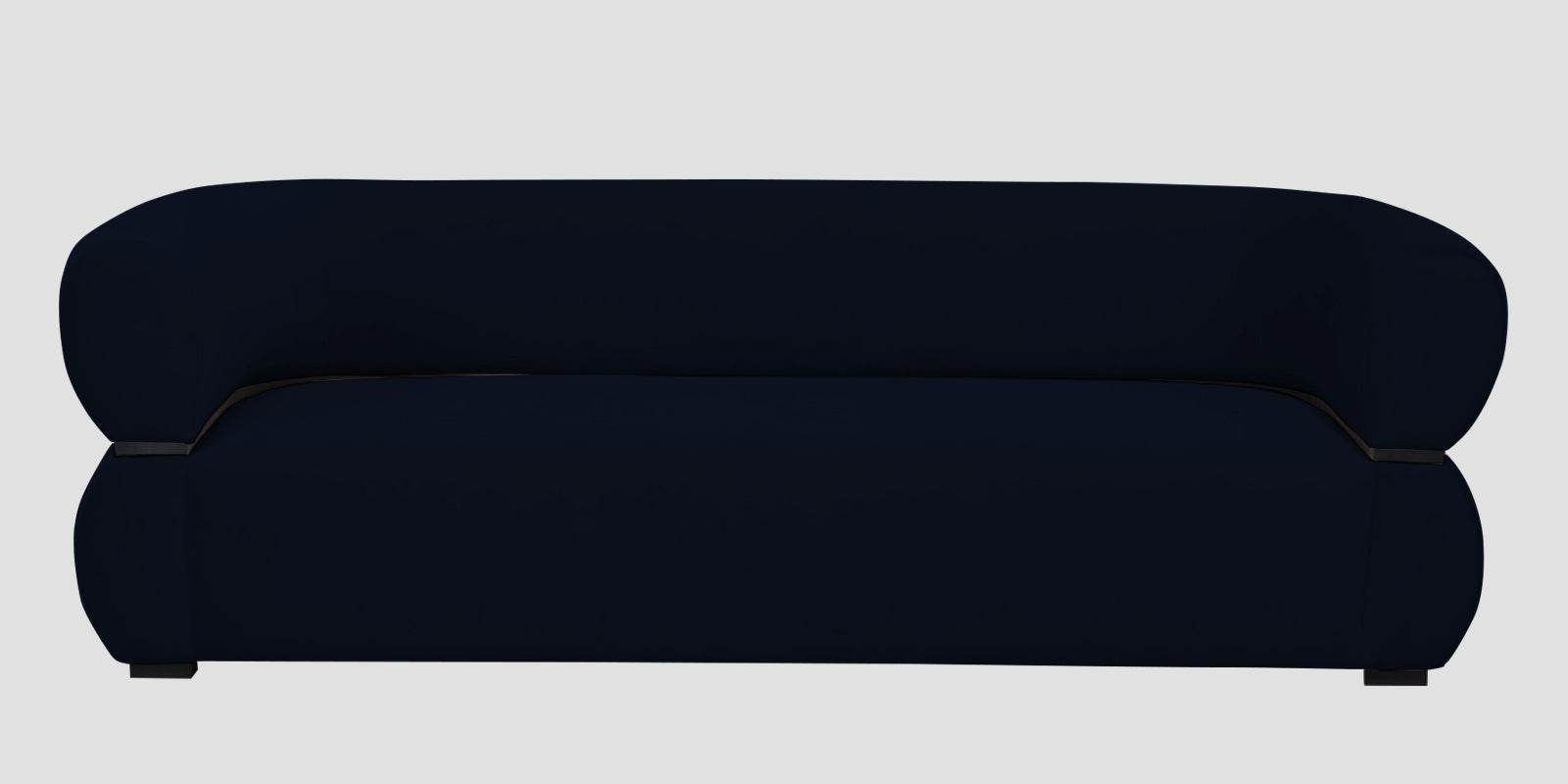 Kula Velvet 3 Seater Sofa In Dark Blue Colour - Febonic Living