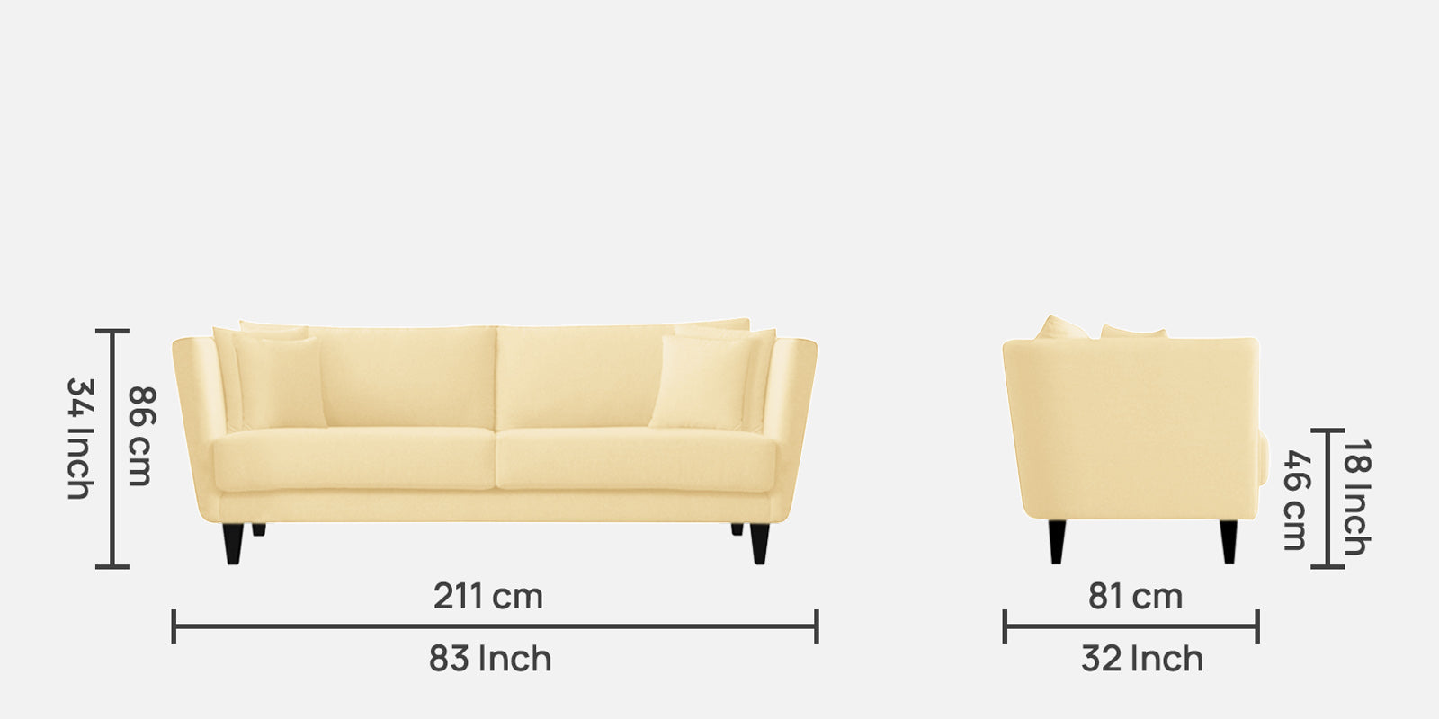 Norway Velvet 3 Seater Sofa In Sandy Beige Colour - Febonic Living