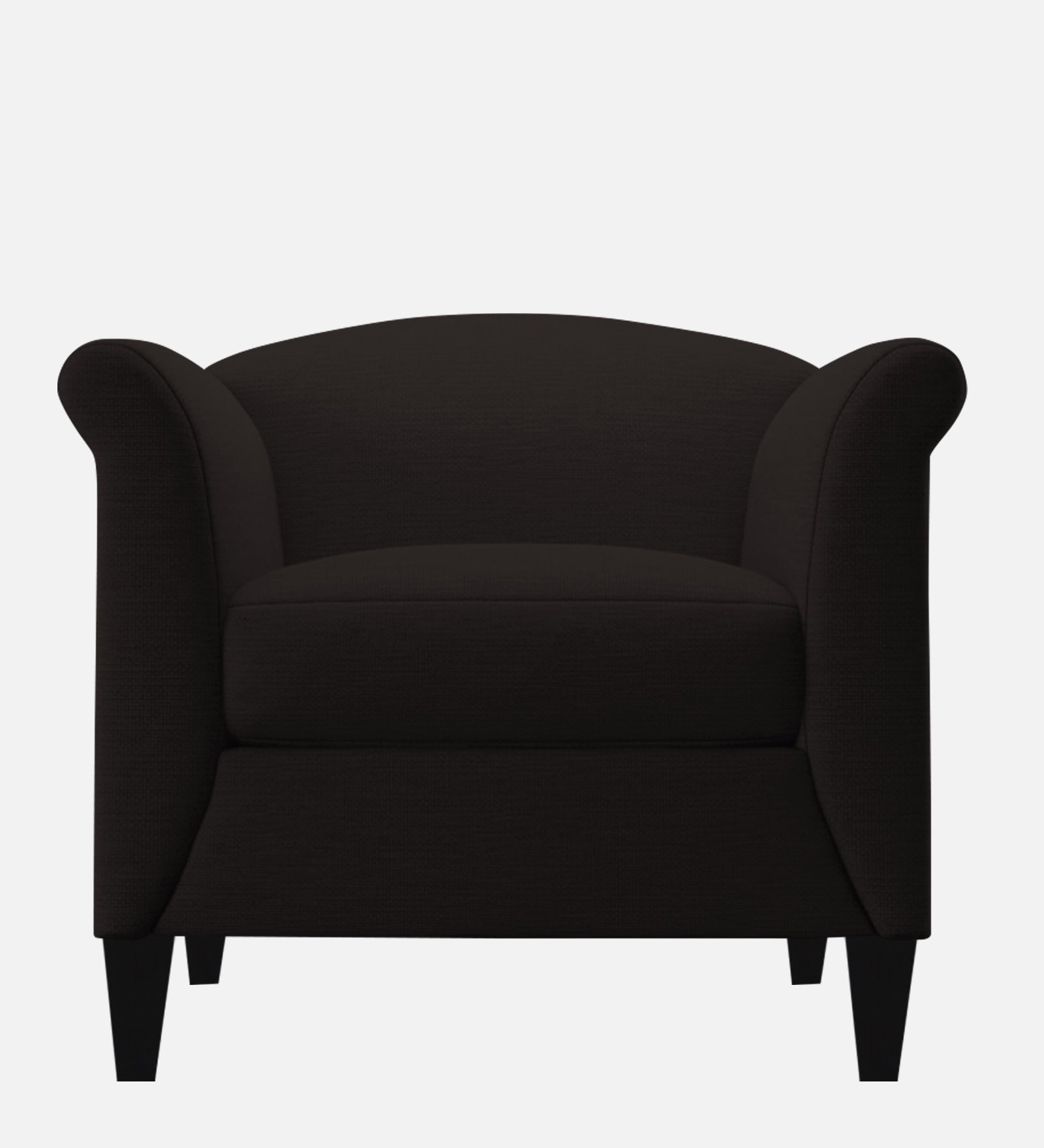 Kimber Fabric 1 Seater Sofa in Cara Brown Colour