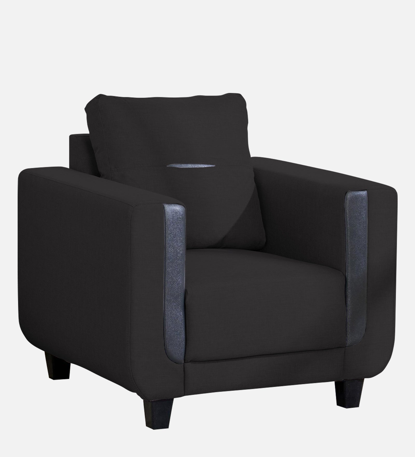 Perry Fabric 1 Seater Sofa In Maba Grey Colour - Febonic Living