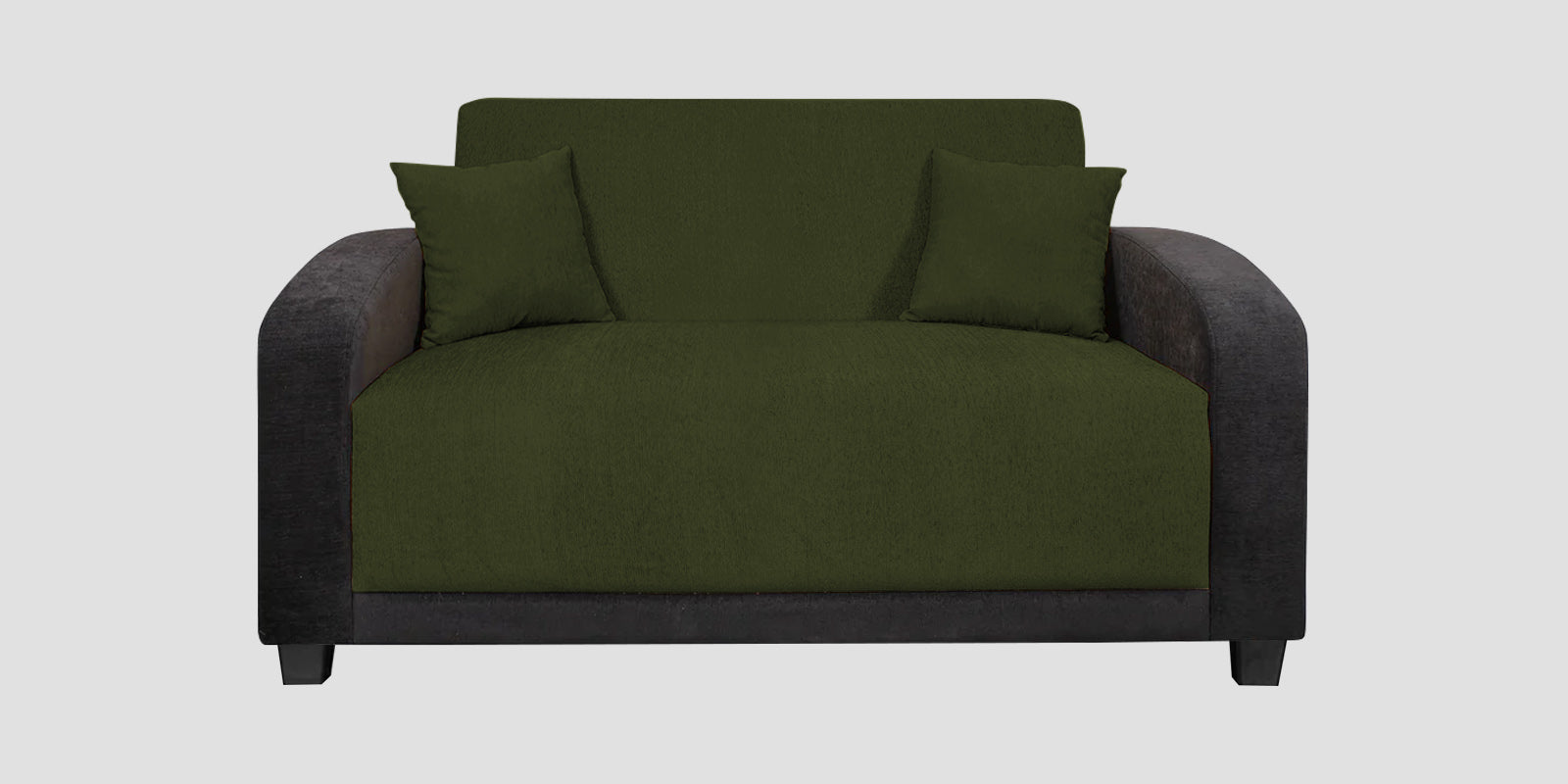 Alex Fabric 2 Seater Sofa In Olive Green Colour - Febonic Living