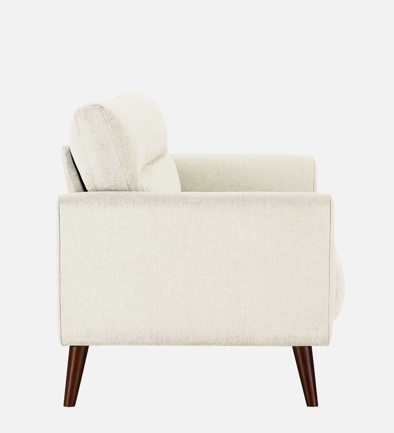 Castro Fabric 1 Seater Sofa In Ivory Cream Colour - Febonic Living