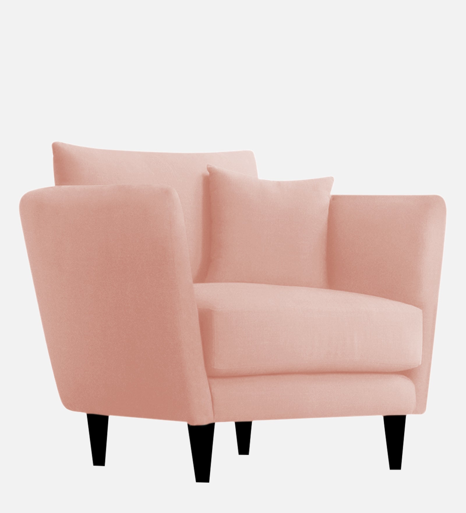 Norway Velvet 1 Seater Sofa In Blush Pink Colour - Febonic Living