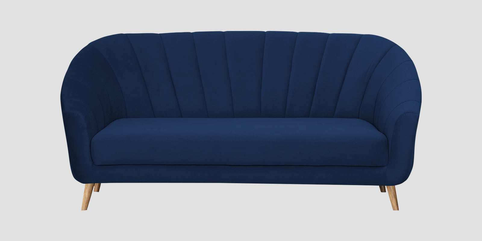Kaylee Velvet 3 Seater Sofa In Imperial Blue Colour - Febonic Living