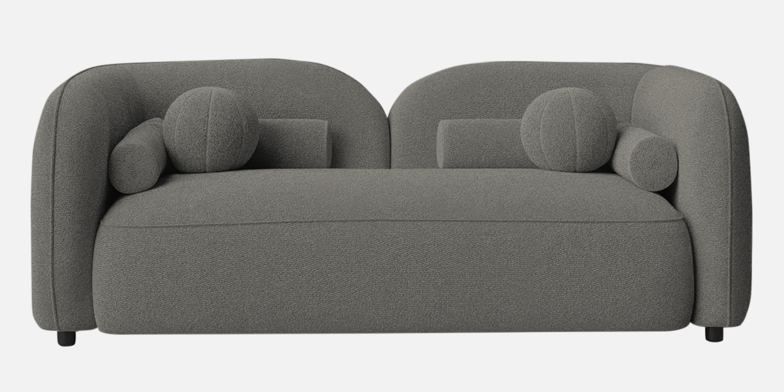 Corny Boucle Fabric 2 Seater Sofa In Moon Grey Colour - Febonic Living