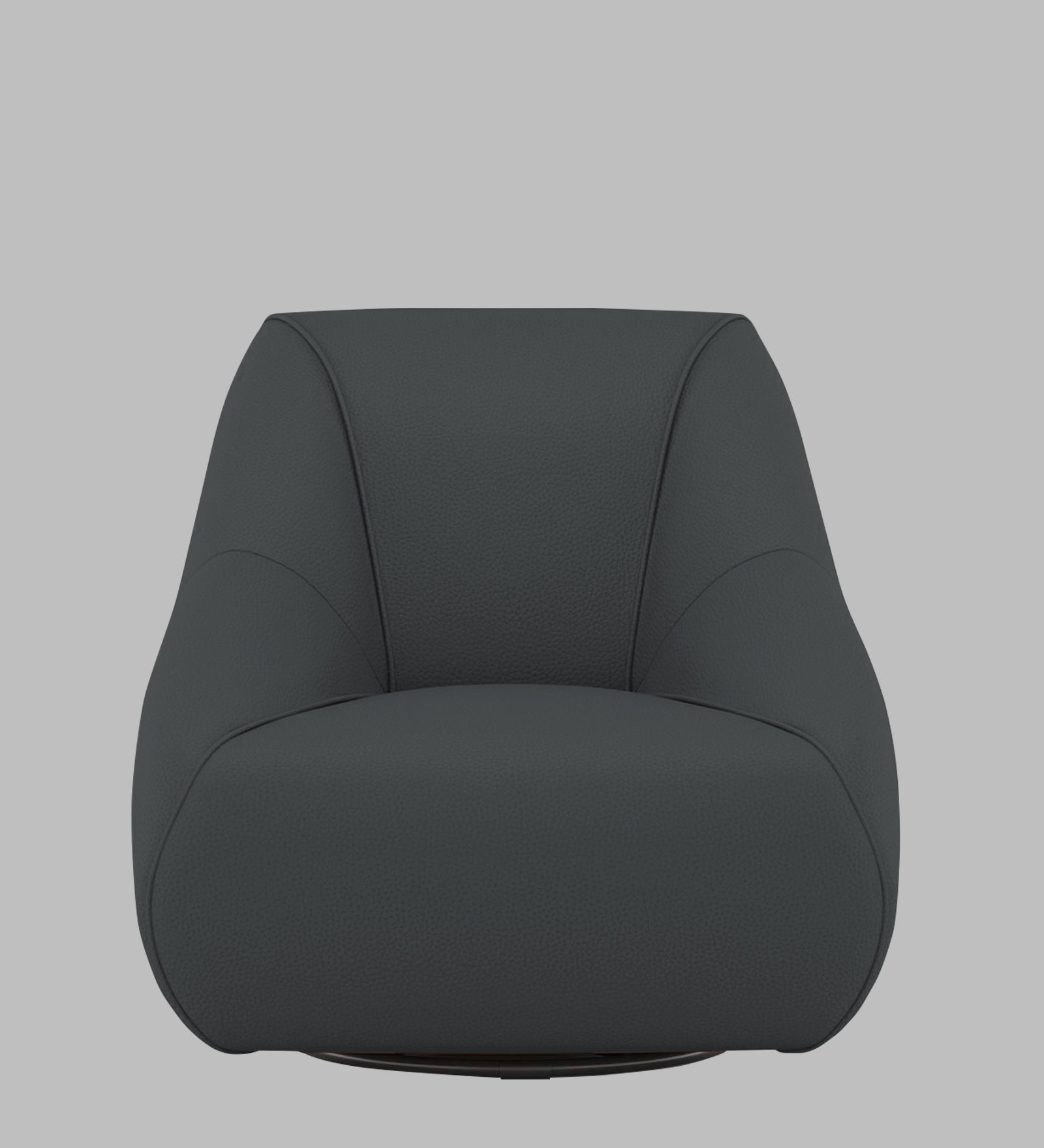Willow Leatherette Swivel Chair In Pepper Grey Colour - Febonic Living
